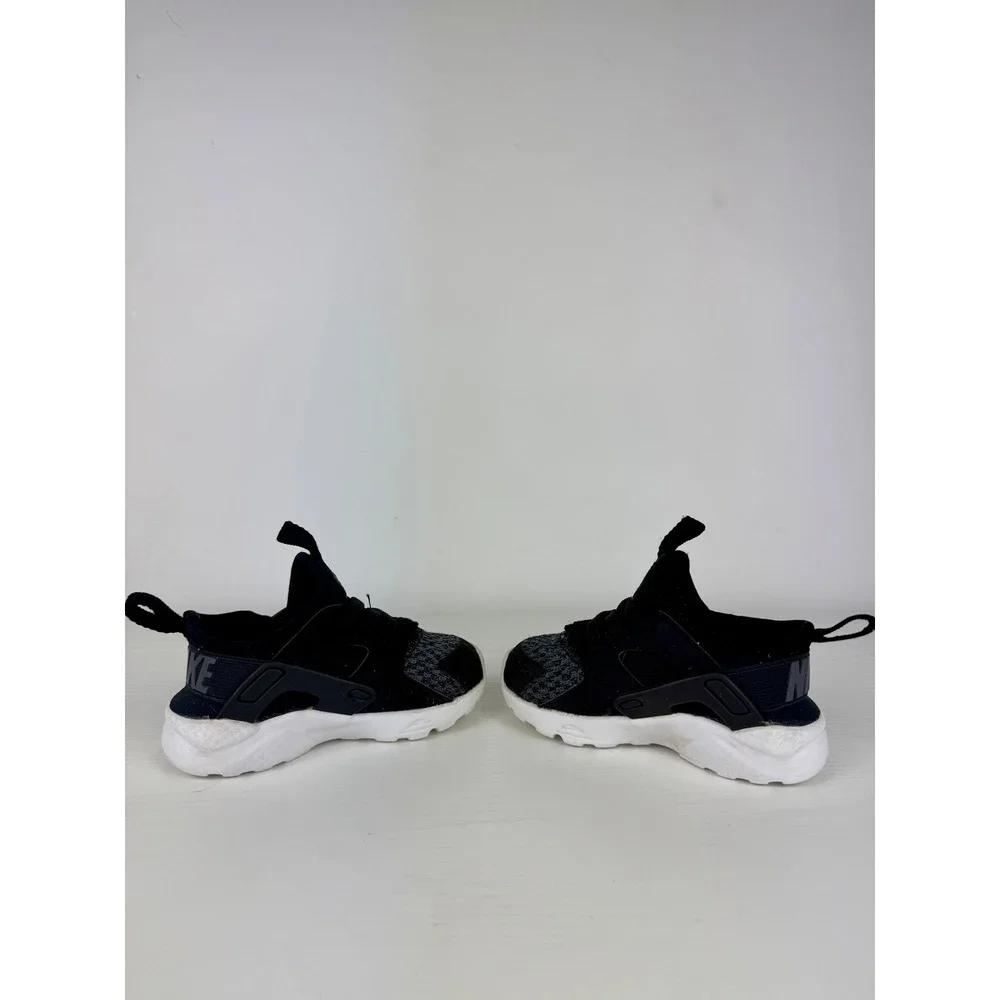Nike Huarache Run Ultra Black White Toddler Sneakers Boys Girls Size 6C Baby Kid - Picture 5 of 8